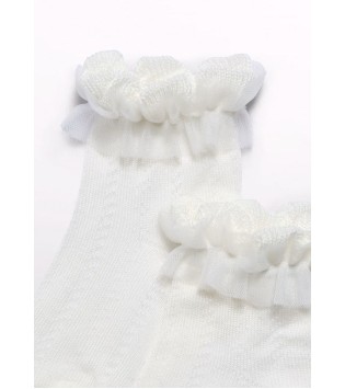 Abel & Lula Βρεφικά Καλτσάκια Βολάν Κρεμ Abel & Lula Βρεφικά Καλτσάκια Βολάν Κρεμ