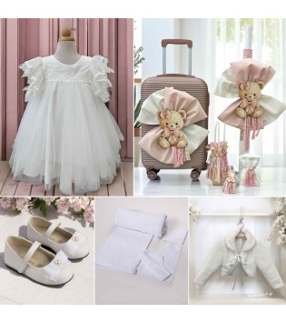 Πακέτο Βάπτισης Αρκουδάκι Ροζ