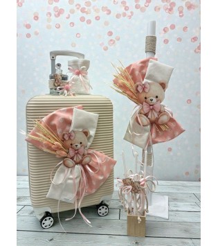 Σετ Βάπτισης Little Teddy Pink Σετ Βάπτισης Little Teddy Pink