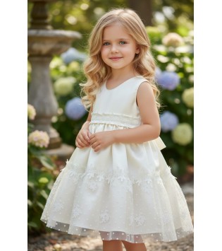 Vaptisialkisti Φόρεμα Σατέν Εκρού