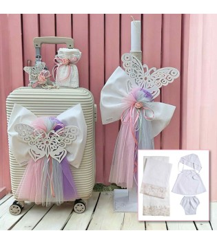 Σετ Βάπτισης Πεταλούδα Λευκή Σετ Βάπτισης Πεταλούδα Λευκή