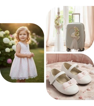 Πακέτο Βάπτισης Στεφανάκι Παστέλ Λουλούδια Πακέτο Βάπτισης Στεφανάκι Παστέλ Λουλούδια