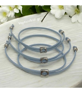 Μαρτυρικό Βραχιόλι Δερματάκι Σιέλ VA6754S Μαρτυρικό Βραχιόλι Δερματάκι Σιέλ VA6754S