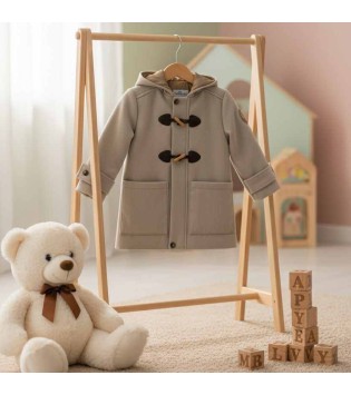 Παλτό Μοντγκόμερι Μπεζ Ανοιχτό Παλτό Μοντγκόμερι Μπεζ Ανοιχτό