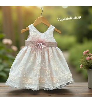 Vaptisialkisti Φόρεμα Δαντέλα Ροζ Vaptisialkisti Φόρεμα Δαντέλα Ροζ