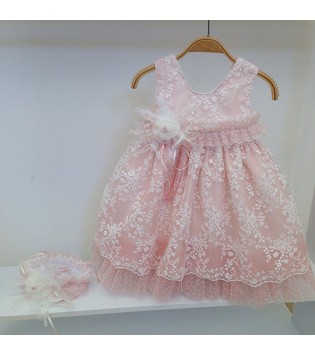 Vaptisialkisti Φόρεμα Δαντέλα Dusty Pink VA-6568