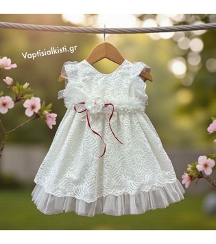 Vaptisialkisti Φόρεμα Δαντέλα Ivory VA-55865 Vaptisialkisti Φόρεμα Δαντέλα Ivory VA-55865