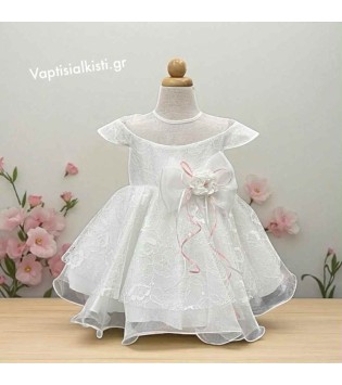 Vaptisialkisti Φόρεμα Δαντέλα & Οργάντζα Vaptisialkisti Φόρεμα Δαντέλα & Οργάντζα