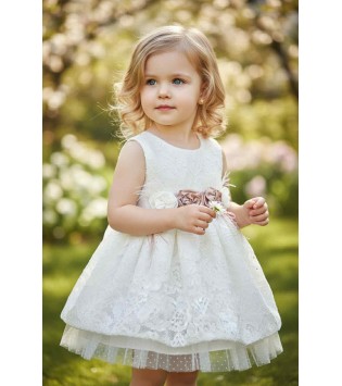 Vaptisialkisti Φόρεμα Δαντέλα Λευκό