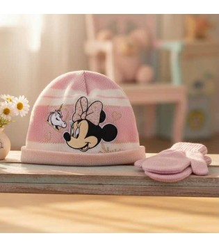 Σετ Σκουφάκι-Γάντια Minnie Ροζ Σετ Σκουφάκι-Γάντια Minnie Ροζ