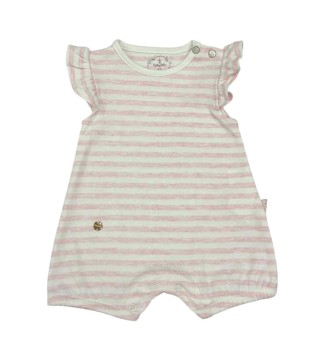 Babydola Βρεφικό Φορμάκι Ολόσωμο Καλοκαιρινό Ριγέ Ροζ Babydola Βρεφικό Φορμάκι Ολόσωμο Καλοκαιρινό Ριγέ Ροζ