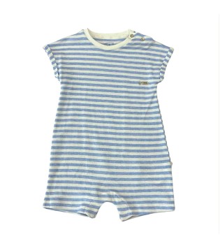 Babydola Βρεφικό Φορμάκι Ολόσωμο Καλοκαιρινό Ριγέ Σιέλ Babydola Βρεφικό Φορμάκι Ολόσωμο Καλοκαιρινό Ριγέ Σιέλ