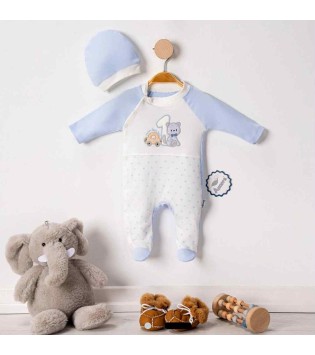 Βρεφικό Φορμάκι Interlock & Σκουφάκι