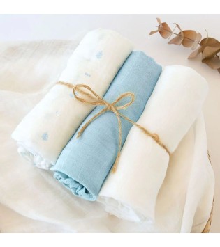 Μουσελίνα Bamboo Petit Ciel 70x70εκ. Σετ 3τμχ. Μουσελίνα Bamboo Petit Ciel 70x70εκ. Σετ 3τμχ.