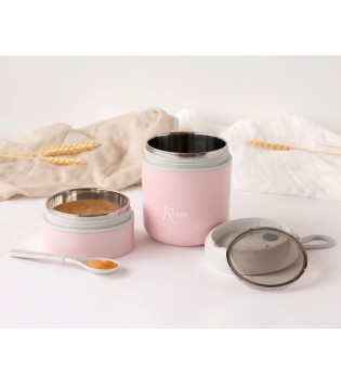 Βρεφικό Θερμόδοχείο Φαγητού με Κουταλάκι Ροζ 710ml.