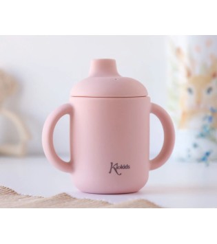 Εκπαιδευτικό Ποτηράκι Σιλικόνης 120ml Ροζ