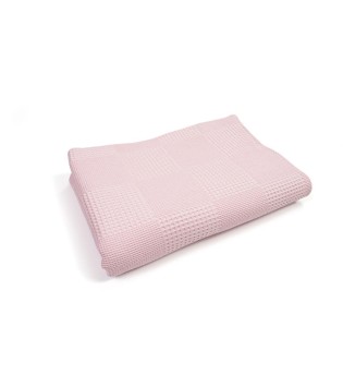 Κουβέρτα Πικέ Bebe Μονόχρωμη Ροζ
