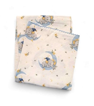 Πάνα Μουσελίνα 80x90cm Ελεφαντάκι Σιέλ Πάνα Μουσελίνα 80x90cm Ελεφαντάκι Σιέλ