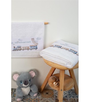 Σετ Πετσέτες Bebe Railroad White Σετ Πετσέτες Bebe Railroad White