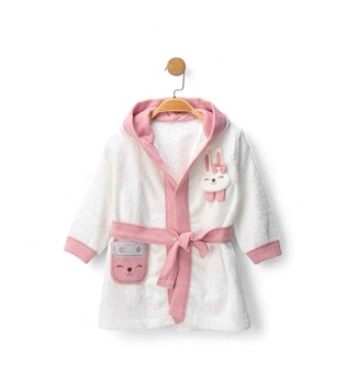Μπουρνούζι Παιδικό Με Κουκούλα Αρκουδάκι Ροζ Μπουρνούζι Παιδικό Με Κουκούλα Αρκουδάκι Ροζ