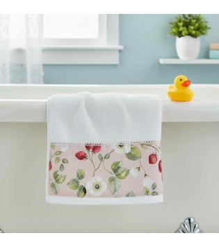 Πετσέτα Μπάνιου Φράουλες Και Άνθη Πετσέτα Μπάνιου Φράουλες Και Άνθη