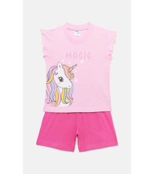 Πυζάμα Καλοκαιρινή Magic Ροζ