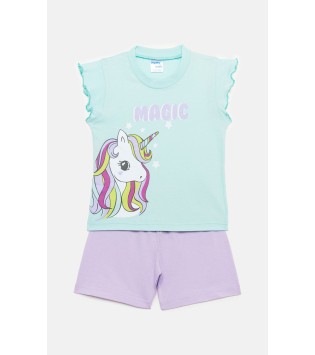 Πυζάμα Καλοκαιρινή Magic Λιλά Πυζάμα Καλοκαιρινή Magic Λιλά