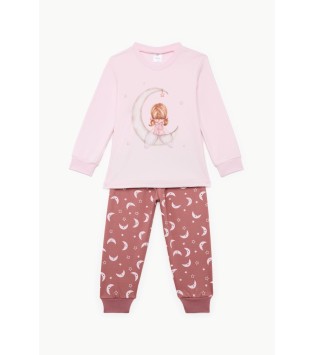 Pretty Baby Πυζάμα Χειμερινή Τύπωμα Φεγγάρι