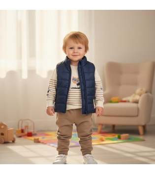 Βρεφικό Σετ Φόρμας Με Αμάνικο Μπουφάν Blue Βρεφικό Σετ Φόρμας Με Αμάνικο Μπουφάν Blue