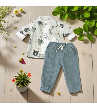 Βρεφικό Σετ 3 Τεμαχίων Wild World Βρεφικό Σετ 3 Τεμαχίων Wild World