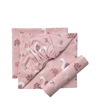 Σετ Σεντόνια Κούνιας Swan Σετ Σεντόνια Κούνιας Swan