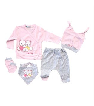 Σετ Κλινικής 5 ΤΜΧ Happy Ροζ Σετ Κλινικής 5 ΤΜΧ Happy Ροζ