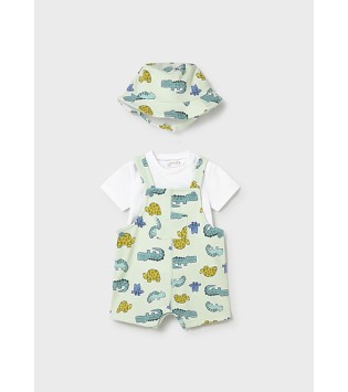 Mayoral Βρεφικό Σετ Σαλοπέτα Και Καπέλο Μακό