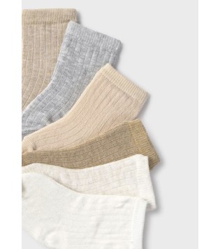 Mayoral Σετ 6 Καλτσάκια Μπεζ Mayoral Σετ 6 Καλτσάκια Μπεζ