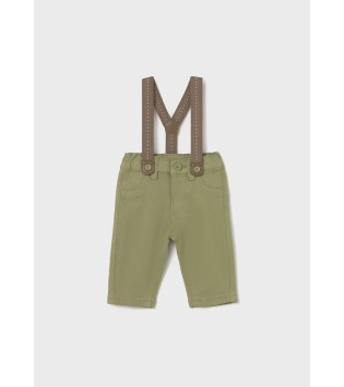 Mayoral Παντελόνι Μακρύ Τιράντες Λαδί Mayoral Παντελόνι Μακρύ Τιράντες Λαδί