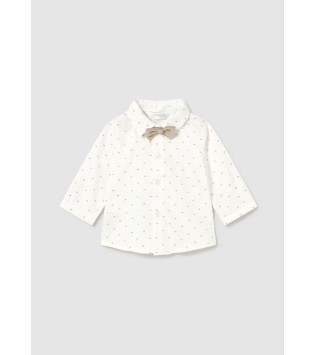 Mayoral Βρεφικό Πουκάμισο Με Παπιγιόν Μπεζ-Λαδί Mayoral Βρεφικό Πουκάμισο Με Παπιγιόν Μπεζ-Λαδί