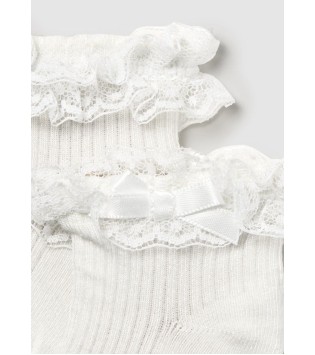 Mayoral Βρεφικά Καλτσάκια Αμπιγιέ Εκρού Mayoral Βρεφικά Καλτσάκια Αμπιγιέ Εκρού