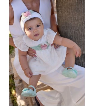 Mayoral Φόρεμα Με Ζώνη & Διακοσμητικό Λουλούδι