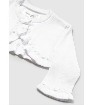 Mayoral Ζακέτα Μπολερό Πλεκτή Blanco